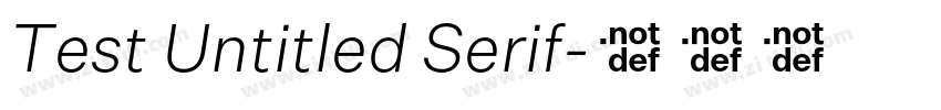 Test Untitled Serif字体转换